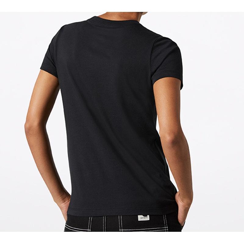 (WMNS) Converse Chuck Taylor All Star Round Neck Short Sleeve 'Black' Women's 10017759-A03