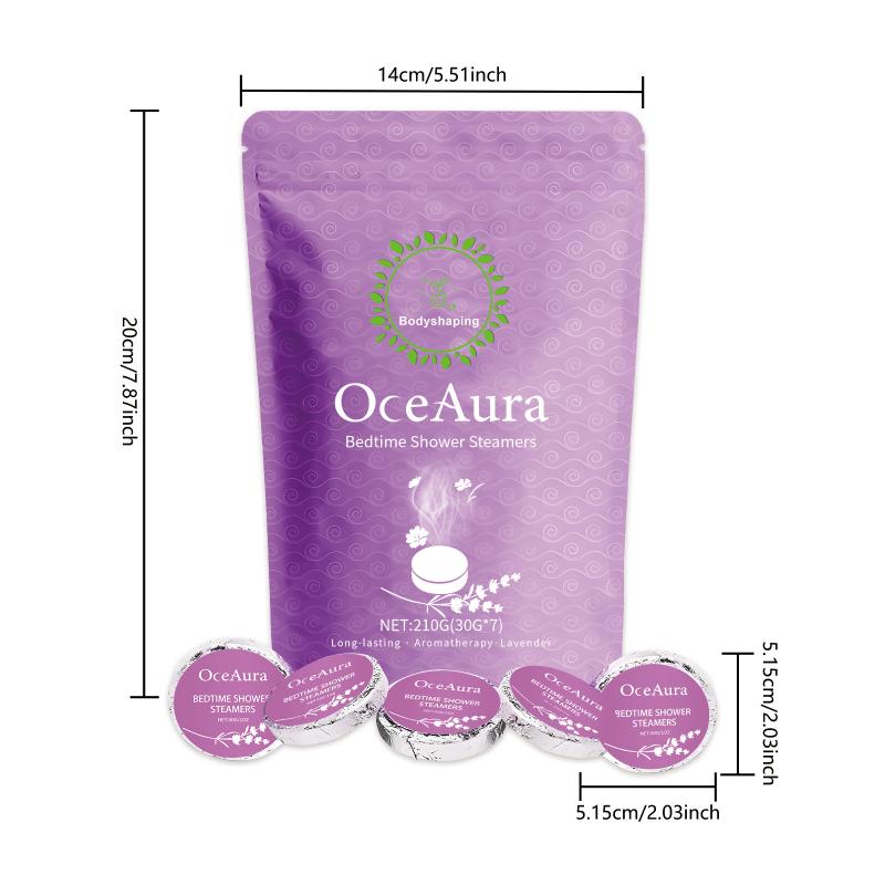 Oceaura Lavender Aromatherapy Shower Tablets Gentle Clean Nourish Skin Fresh Fragrance Long-Lasting Body Care