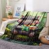 1PC Cute and heartwarming Print FlAannel Blanket, High quality Comfortable for All Seasons, Home Decor, Warmth and Comfort