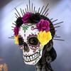 Tag der Toten Maske Zuckerschädelmaske mit Rosenverzierungen Maskenballmaske für Halloween Cosplay Party Kostüm Geschenke