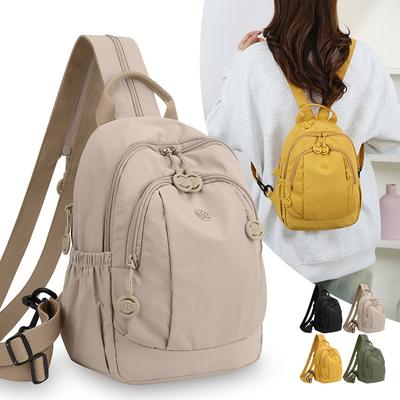 Mochila Ligera para Mujer de Gran Capacidad Bolsa de Pecho de Nylon