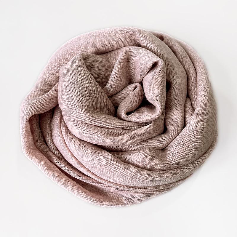Women's Cotton Linen Artistic Solid Color Silk Scarf, Sun Protection Beach Neck Scarf, Japanese Style Long Gauze Scarf