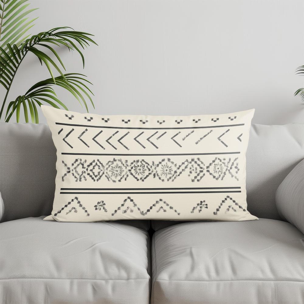Home Decor Modern Geometric Pattern Pillowcase Suitable For Sofa Bedroom Car Pillow Cover Cushion Rectangular Back Cushion
