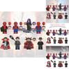 X0331 Spiderman Building Blocks Toy Set With Black And Red Superhero Suit