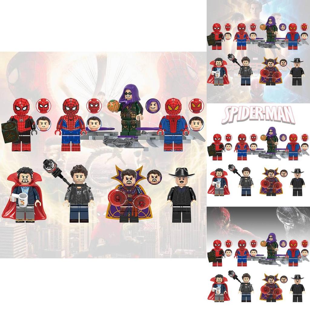 X0331 Spiderman Building Blocks Toy Set With Black And Red Superhero Suit