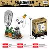 Halloween pumpkin haunted house theme small particle building block puzzle assembly toy cross-border gift ornament
