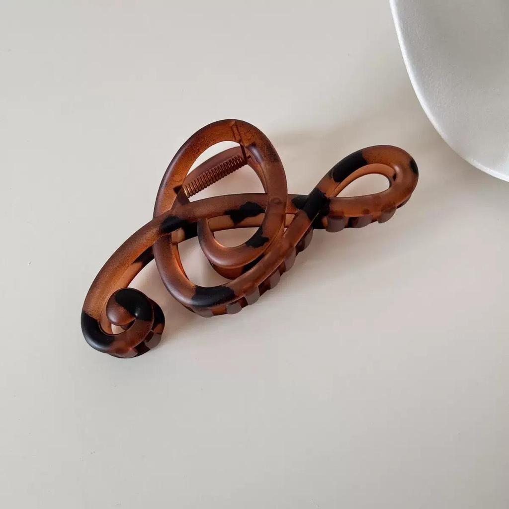 Elegant Music Note Matte Hair Clip for Women