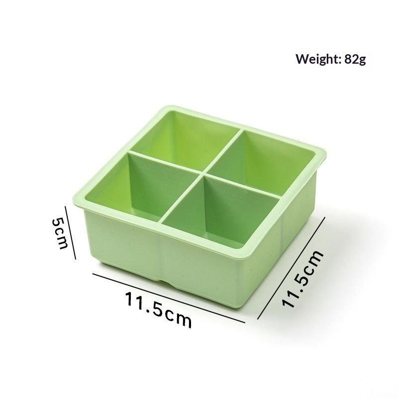 Food Grade Silicone Ice Tray 4/6 Grid Large Cubes Perfect for Summer Parties