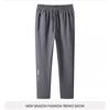 Mens Winter Warm Fleece-Lined Loose Fit Casual Jogger Pants Elastic Waist Straight Leg Cotton Blend Plus Size