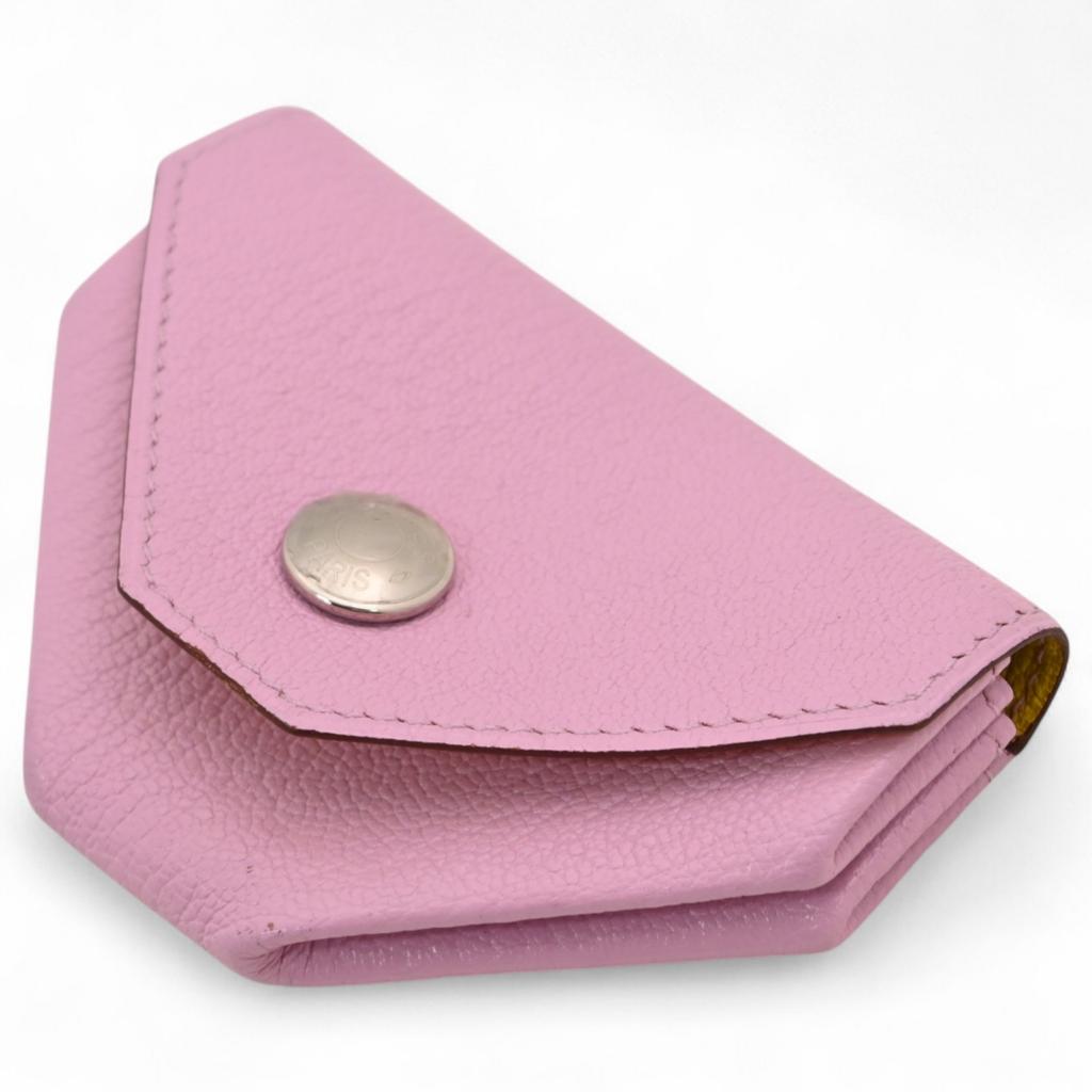 Auth Hermes Coin Case Le Vingt Quatre Chevres Pink He7825zz