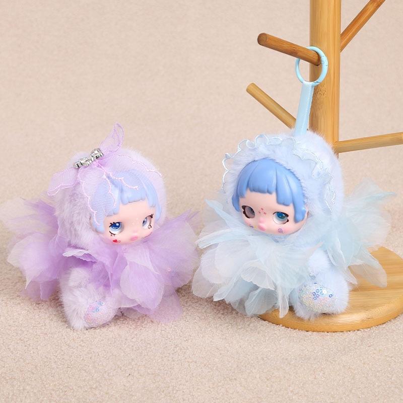 Cute Fairy Plush Doll Toy Pendant Keychain Desktop Ornaments Backpack Bag Hangings Decoration Car Keyring For Women Girls Gift