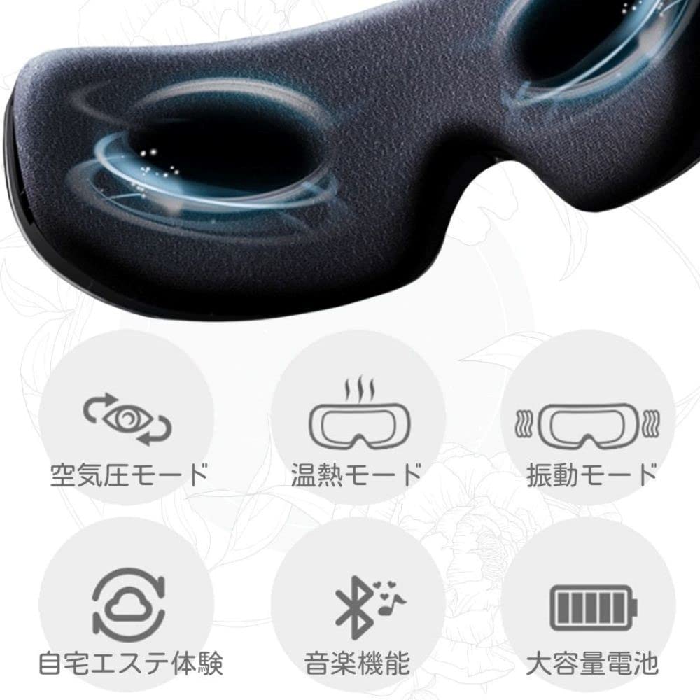 UNIBIZ Eye Eye Music Hot Eye Mask for Men Warmer, Treatment, Playback, Rechargeable, Cordless,