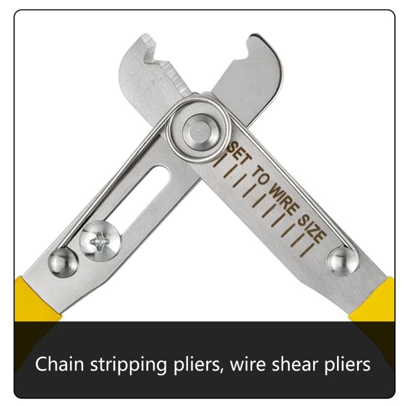 Wire Stripper And Chain Cutter Tool Stainless Steel Construction Nonslip Grip For Precise 0.5-4mm Stripping