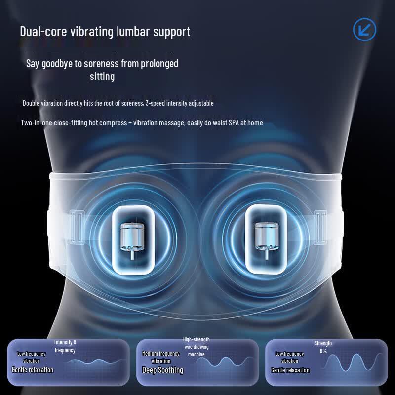 AUX Lumbar Massager with Heat and Traction CN plug (adapter included)
