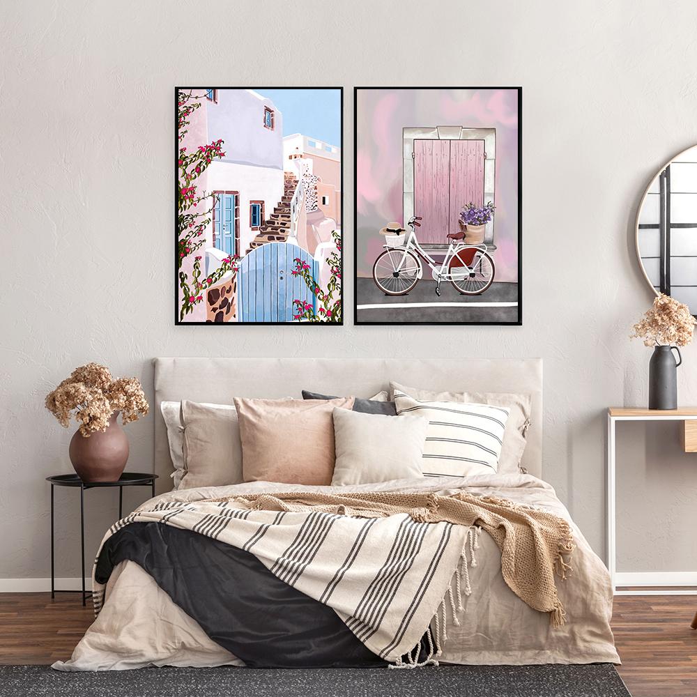 Floral Pflanzen Reise Griechenland Poster Marine Leinwand Malerei Floral Pflanzen Kunstdruck Nordic Strand Wandbild Wohnzimmer Wohnkultur