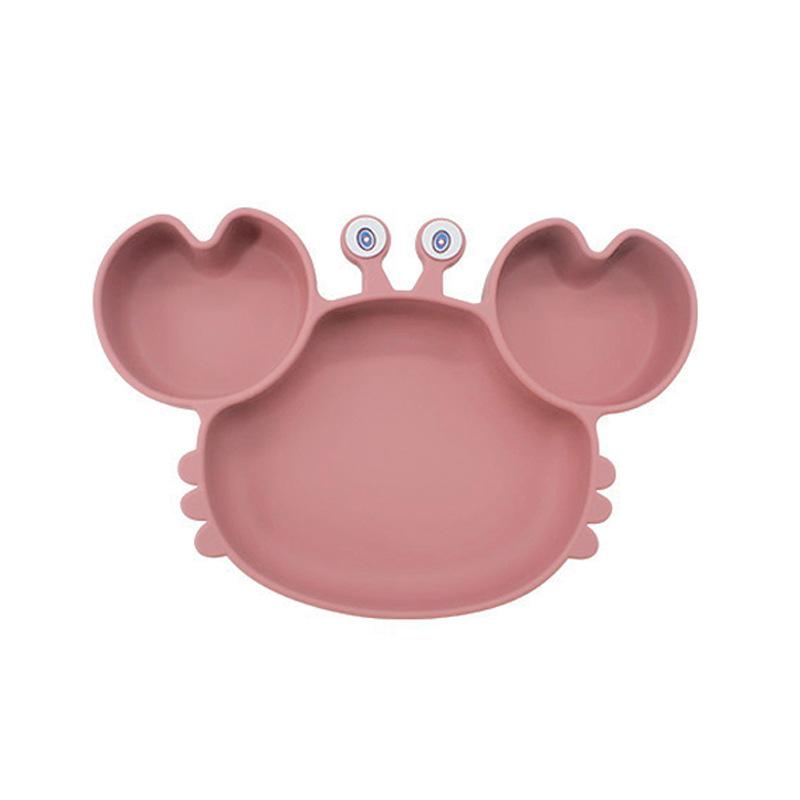 1 Stück 20 x 20 x 3 cm süßes Bären-Babynahrungsergänzungsgeschirr – hochwertiger Silikon-Saugnapf-Teller, sturzsichere Schüssel
