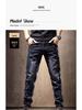 Men's Slim Straight Black & Gray Jeans: 2025 Fashion Elastic Skinny Casual Trousers