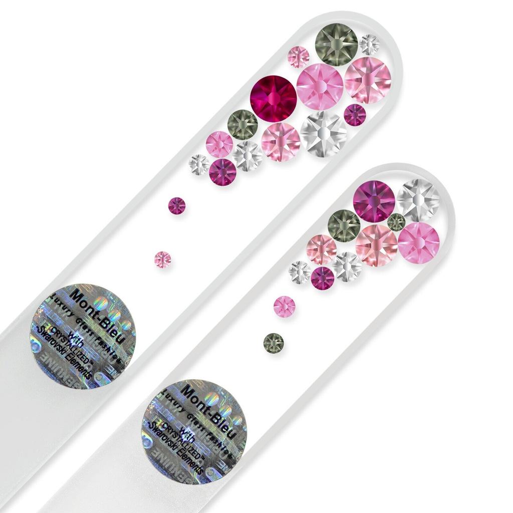 Set of 2 Czech Glass Nail Files with Crystals B-MS