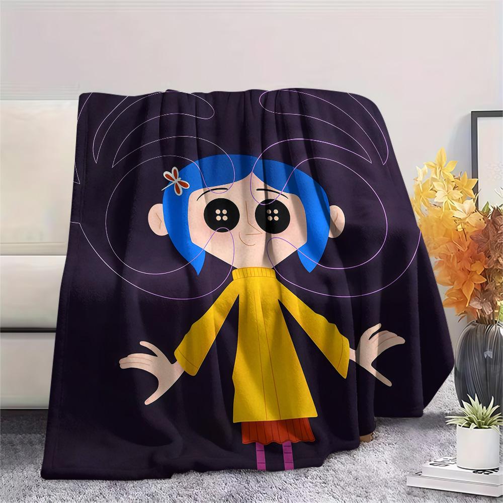 Coraline Flannel Blanket, High Quality Comfortable for All Seasons, Home Decor, Warmth and Comfort