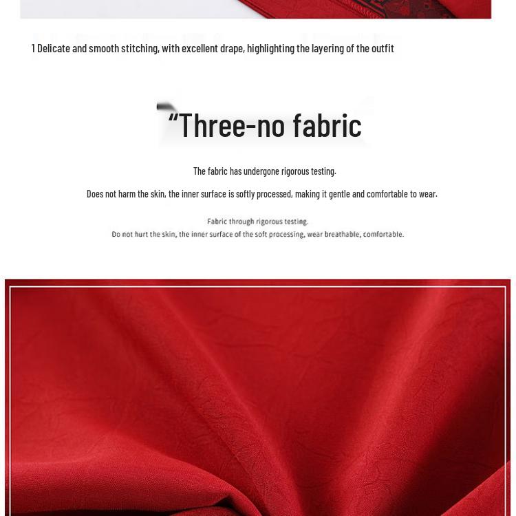 Yu Zhaolin Women's Breathable Stand Collar 3/4 Sleeve Shirt Set