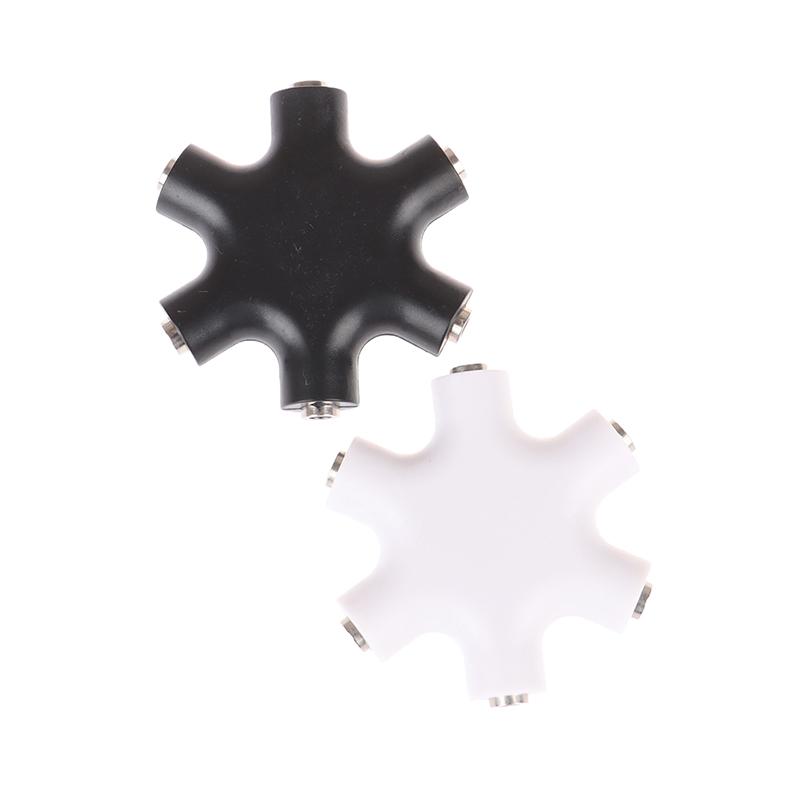 6*3.5Mm Way Multi Port Hub Aux Headphone Jack Splitter Audio Cable Converter