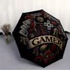 1pc Gamer Crest Auto Open/close, All-Season Portable Folding Umbrella for Women & Men, Travel, Everyday, Formal Events - Compact Luxury Parasol, Outdo