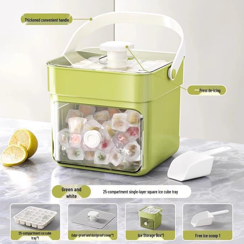 Handheld Ice Cube Mold with Food-Grade Freezer Storage for Homemade Ice