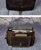 Men's 14" Vintage Leather Business Briefcase 2058