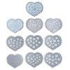 Set of 10 Silicone Nail Art Mold Embossing Patterns Nail Mould Decorations Jewelry Making Tool Handmade Ornament Molds