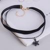 Goth Black Star Choker Lolita Layered Necklace Velvet Steampunk Tattoo Necklaces for Women Torques Jewelry