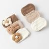 Meias de Lã Coral Antiderrapantes para Bebês Meninos e Meninas para Outono/Inverno, 0-3 Anos