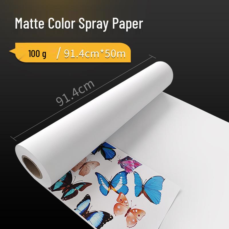 Matte Inkjet Printing Paper: 24-Inch & 36-Inch, 100g/128g, Heavyweight Roll for Graphics & Posters