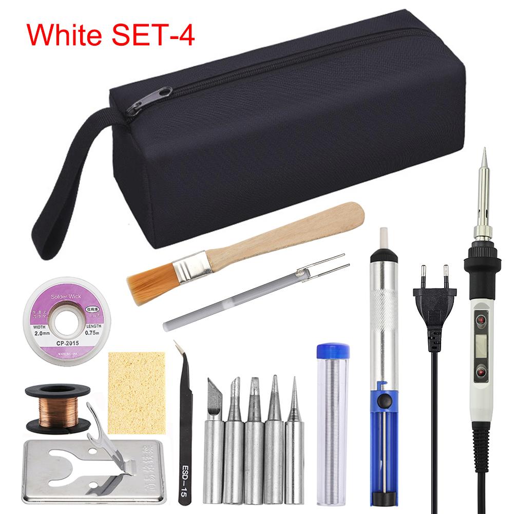 Adjustable Temperature Solder Iron 80W 220V / 110V LCD Electric Soldering Iron Welding Repair Tools