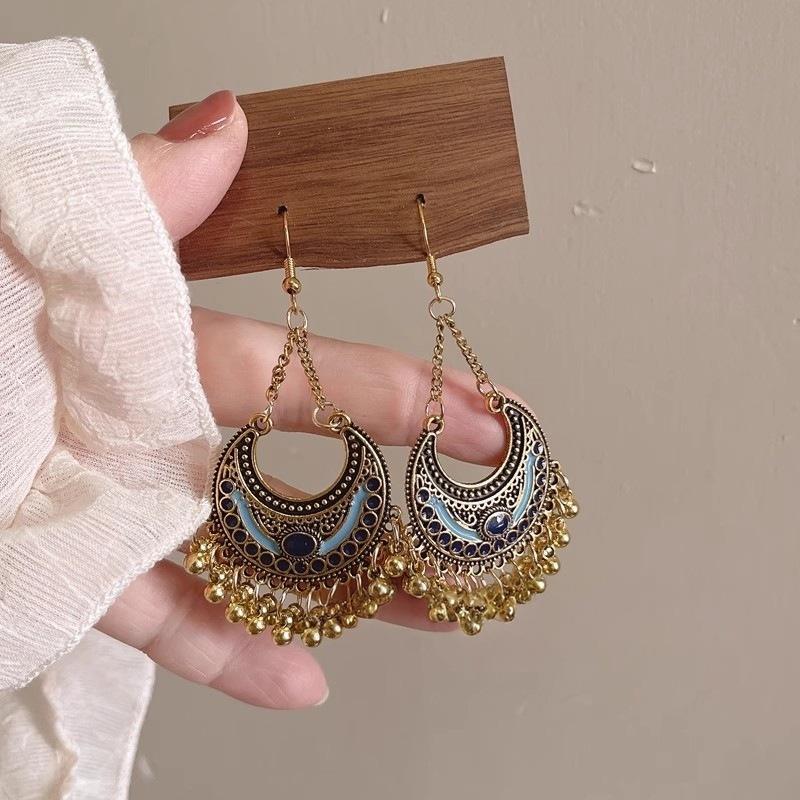 

Модные висячие серьги для женских украшений золотой