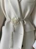 1pcs Pearl Waist Belt Women's New Camellia Decorative Versatile Waist Belt Matching Dress Coat Jacket Fashion Elegant Belt