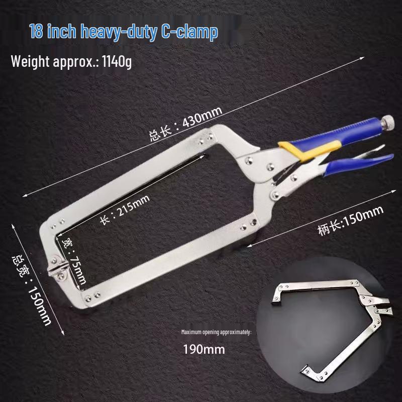 Alicates Universales Multifunción: Apertura Grande, Cabeza Plana, Fijación Rápida para Carpintería y Alineación de Tuberías
