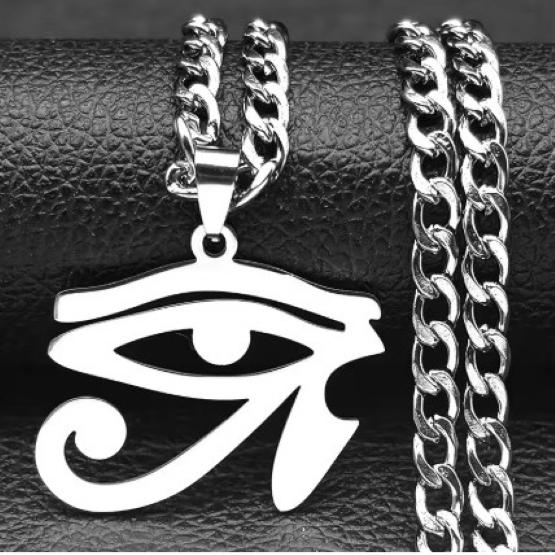 Oko Horusa Starożytny Egipt Symbol Egipski Faraon Ochrona Amulet Talizman Wisiorek Naszyjnik Mężczyźni Kobiety Łańcuszki ze Stali Nierdzewnej Biżuteria Prezenty