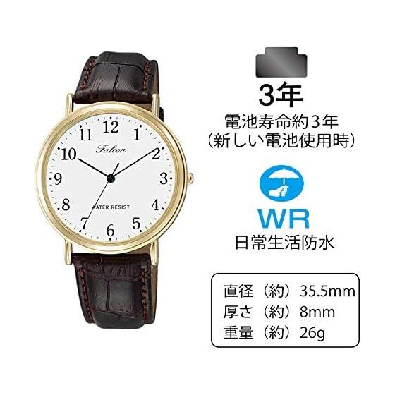 [Citizen Q&Q] Watch Analog Waterproof Leather Strap Q996-104 Men's Brown