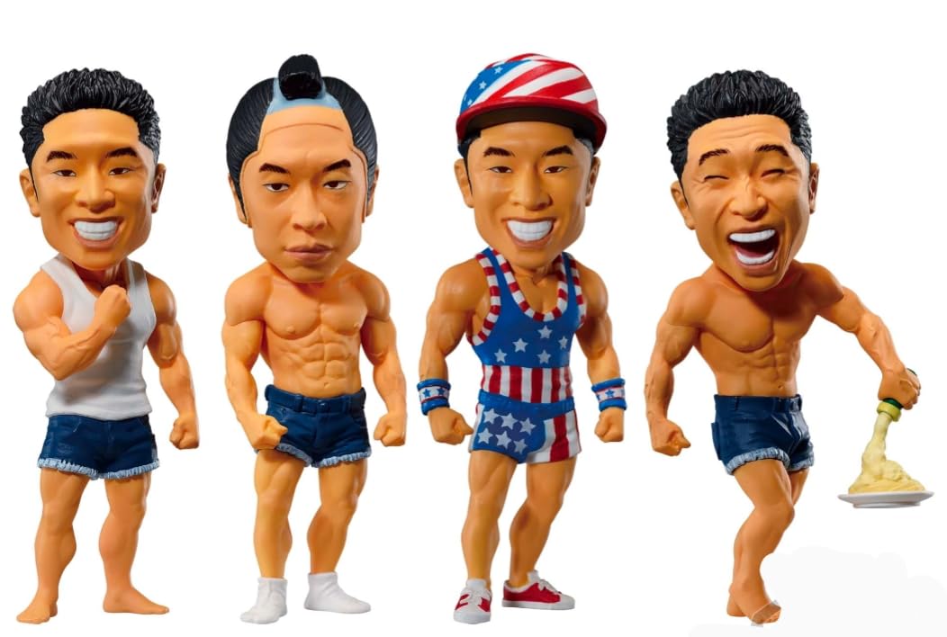 Kinniku-kun Nakayama Figure, Paworld Collectible Figure, Approx. 7cm [Set of 4]