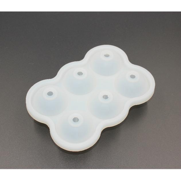 Large Ice Cube Maker Silicone Mold 6 Cell Big Sphere Ice Ball Tray Whiskey Wine Cocktail Party Bar Accessories Kitchen Gadgets