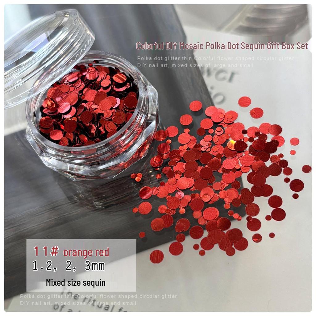 Colorful Sequin Patchwork Nail Art Decorations - Spring/Summer Mixed Sizes DIY Stickers