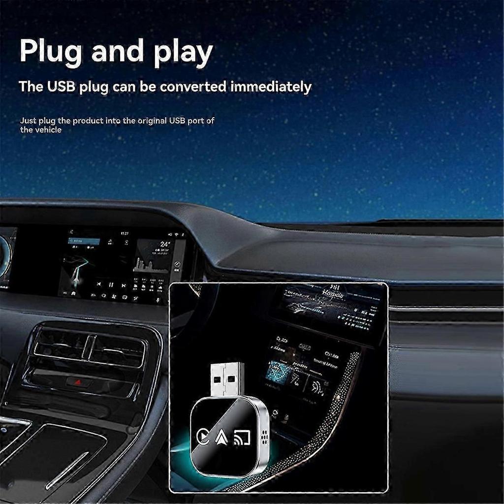 3In1 Wireless Carplay Smart Mirror Link Carplay Android Auto USB Dongle Adapter Wired Carplay to Wir