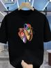 Men's Summer Cotton T-shirt - Fashion Brand - Tight Sportswear Style - Teenage Trendy Style - Printed Shoes - Short-sleeved Top