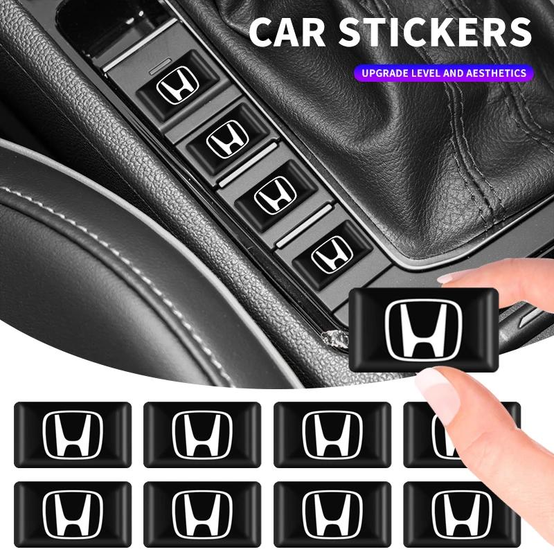 10pcs 3D Epoxy Car Exterior/Interior Decoration Small Sticker For Honda Civic Accord Fit CRV Jazz Odyssey Insight Legend HRV