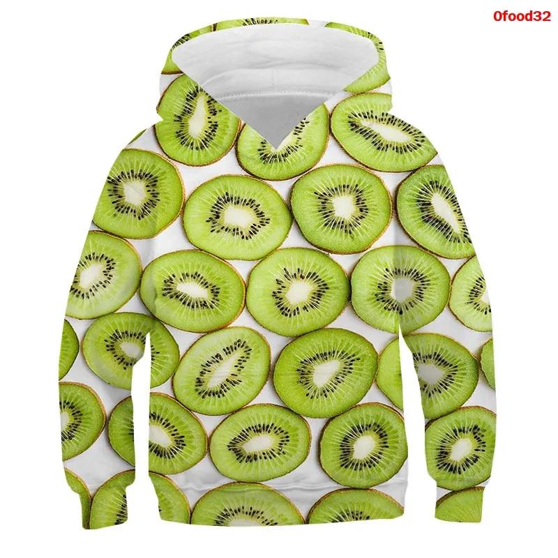 Frühling Herbst Popcorn Hoodies Kinder Macaron Print Jungen Mädchen Trainingsanzug Pommes Süßigkeiten Lustige Kleidung Obst 3D Druck Pullover Kinder Sweatshirts