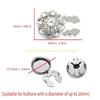 L9NB Button Covers Rhinestones Button Cover Flower Button Cover Decorative Button Attend Accessories for Shirt Jeans
