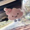 Set Creativo de Adornos de Nube de Dibujos Animados para Espejo Retrovisor - Lindos Accesorios de Interior de Coche Estilo Diosa