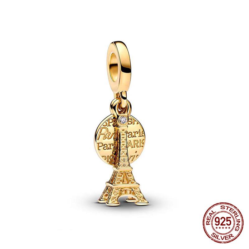 New In Original Charms Copper Golden Series Cross Charms Beads Fits 3Mm Original Bracelet For Women Diy Jewelry Gifts Making