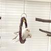 Papageienspielzeug Ring, Vogelschaukel, Apfelzweig geflochtener Ring, Vogelständer, Rattanring, Nagespielzeug Vogelkäfig
