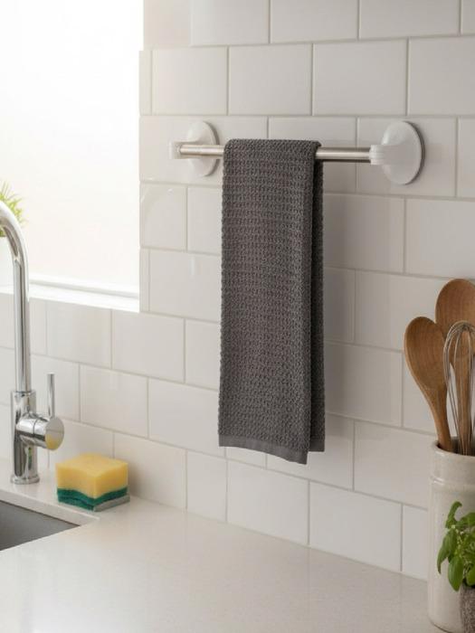 LEC LEC Lever Suction Towel Bar 50 B00546 Silver